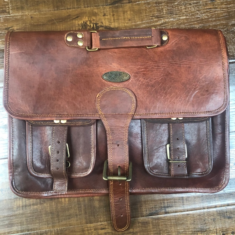 HIC Men’s laptop messenger handmade bag